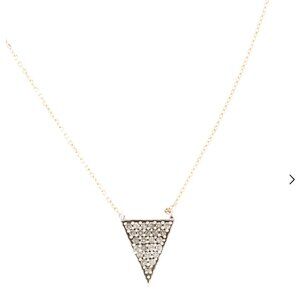 Adina Reyter Diamond Solid Pave Triangle Pendant Necklace